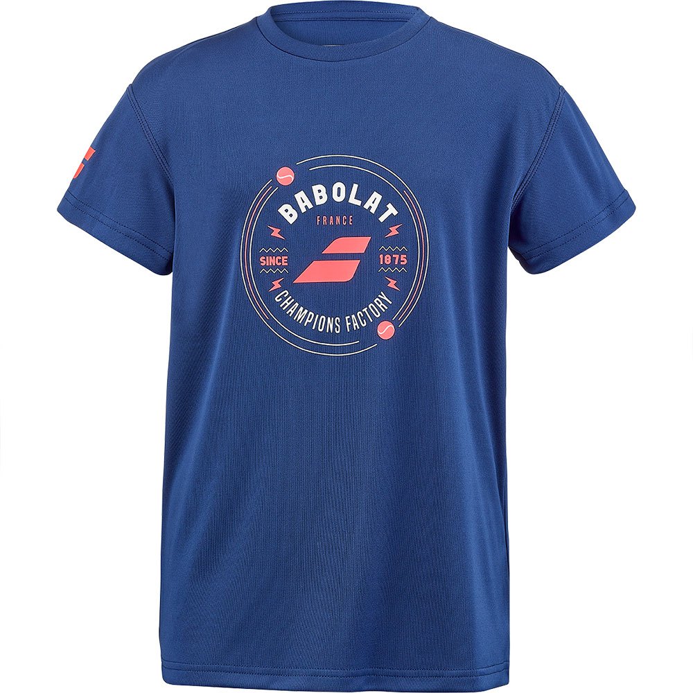  BABOLAT EXERCISE GRAPHIC TEE JR BLUE