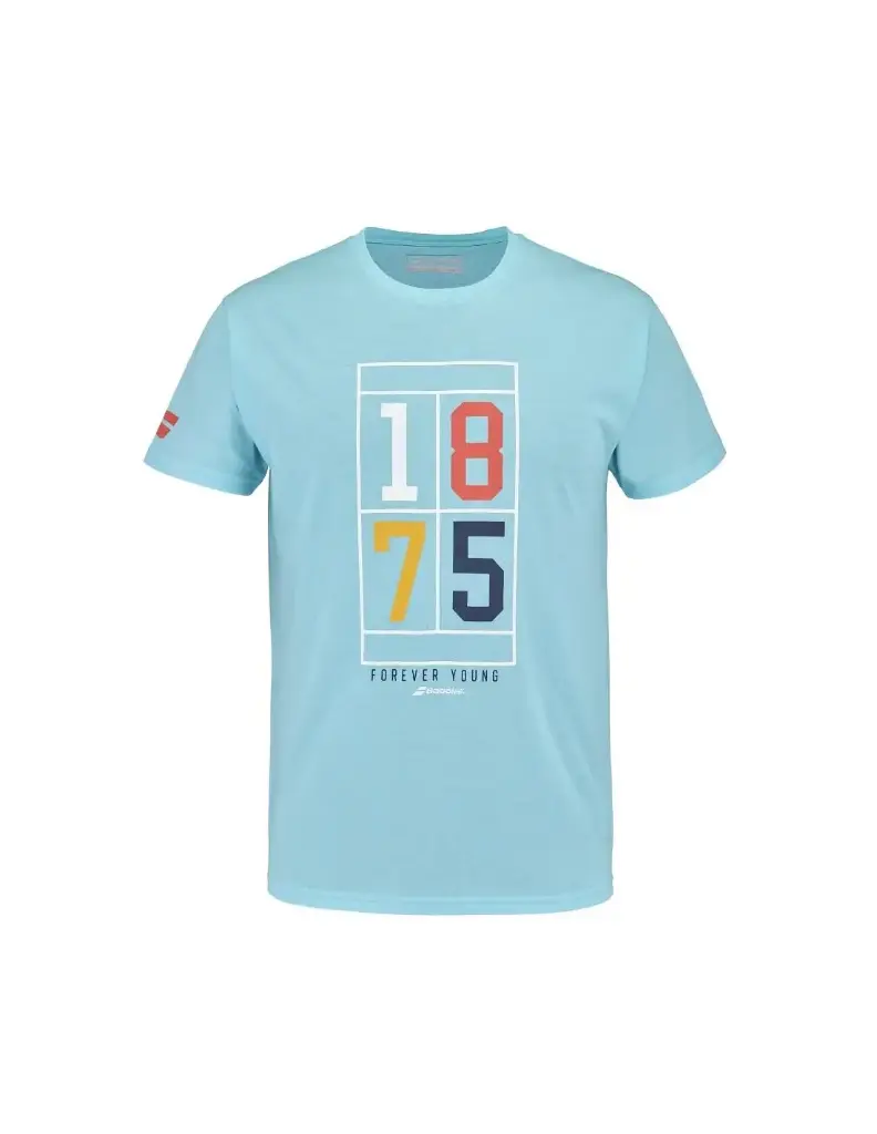 BABOLAT VINTAGE TEE JR ANGLE BLUE