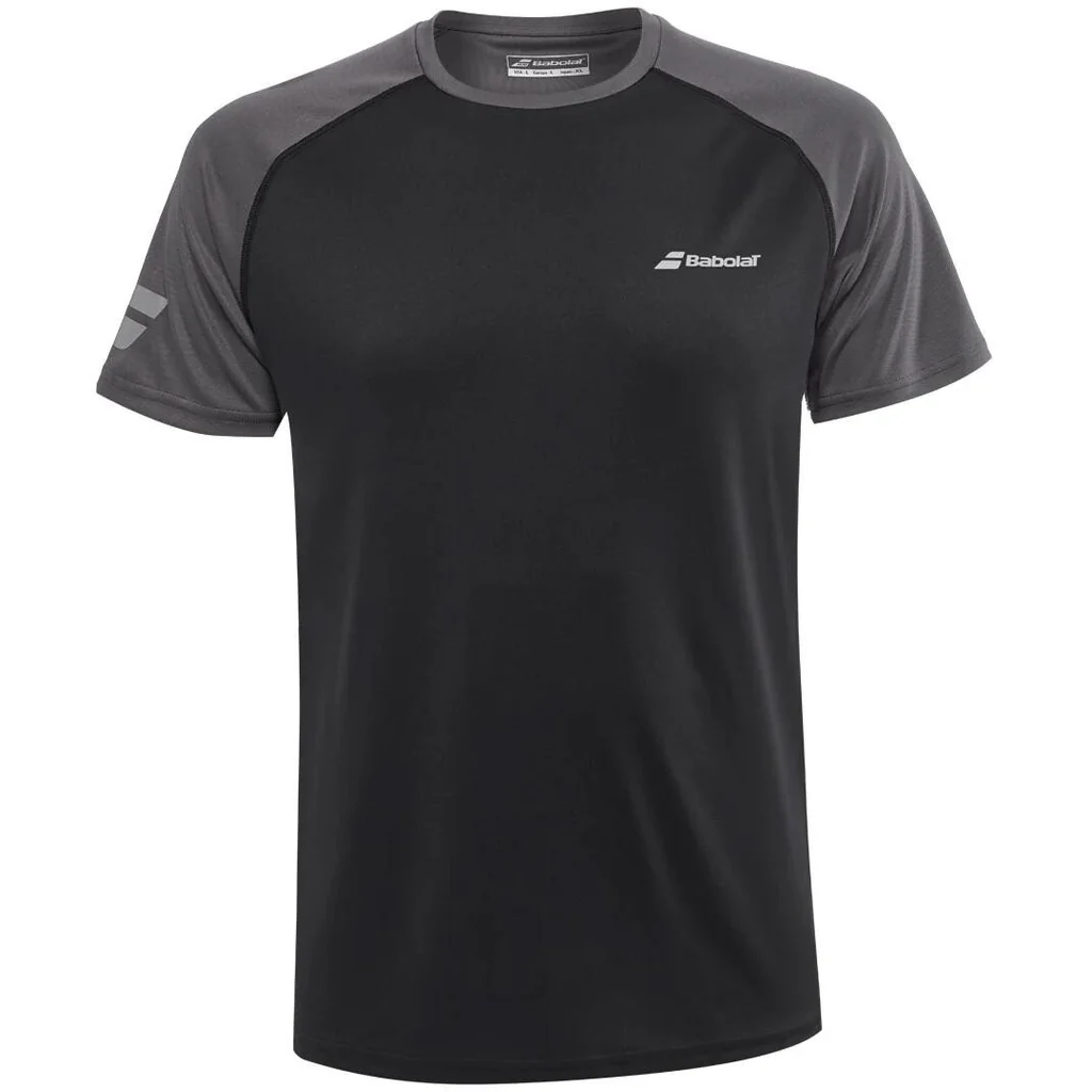 BABOLAT PLAY CREW NECK TEE BLACK/GRAY