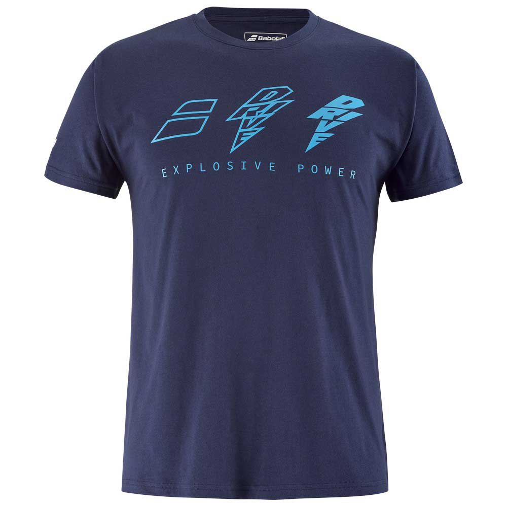 [183363] BABOLAT DRIVE COTTON TEE DARK BLUE (M)