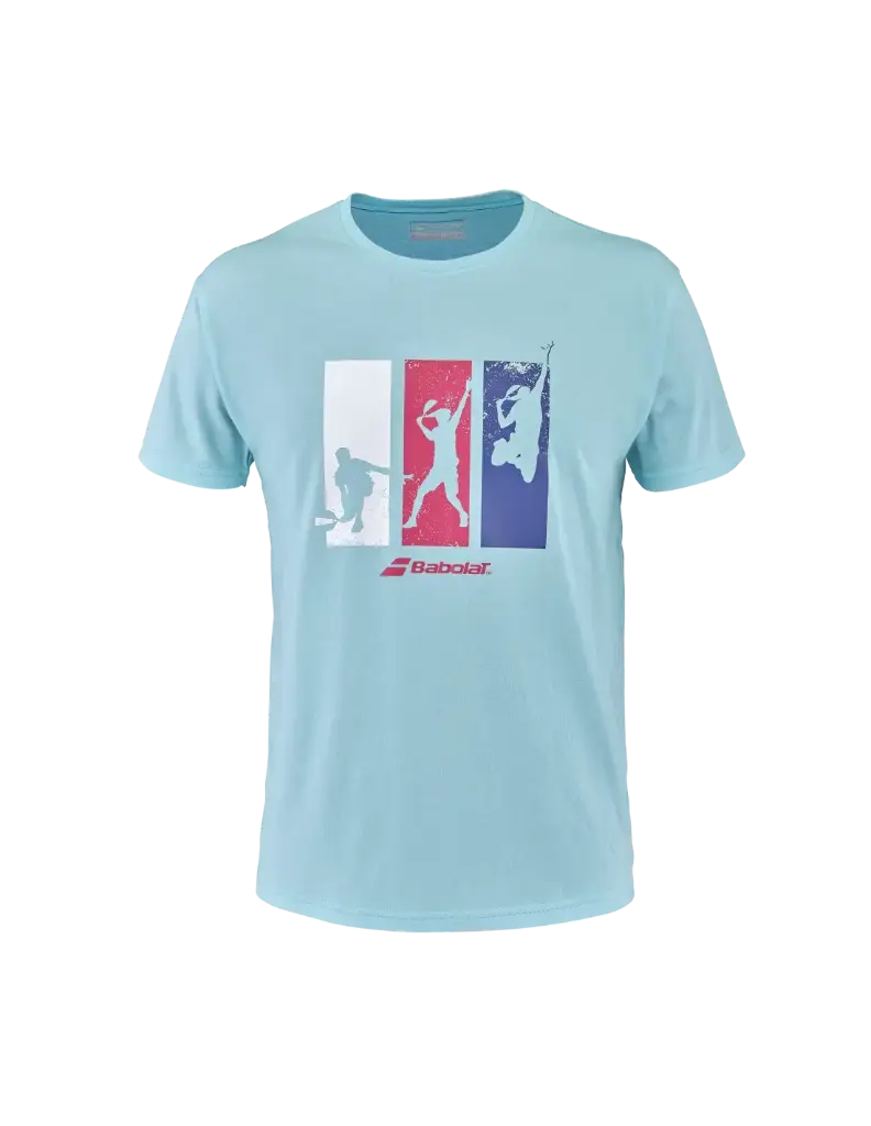 BABOLAT PADEL COTTON TEE ANGLE BLUE