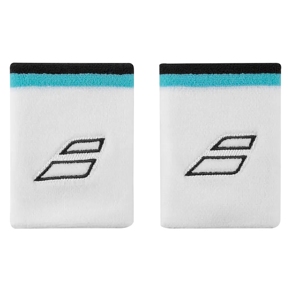 [202321] BABOLAT TERRY JUMBO WRISTBAND WHITE/BLUE