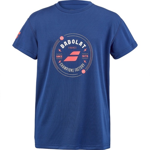  BABOLAT EXERCISE GRAPHIC TEE JR BLUE