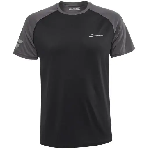 BABOLAT PLAY CREW NECK TEE BLACK/GRAY