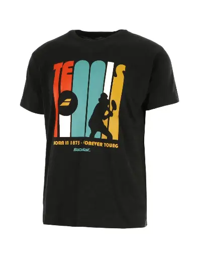 [193883] BABOLAT MESSAGE TEE TENNIS BLACK XL