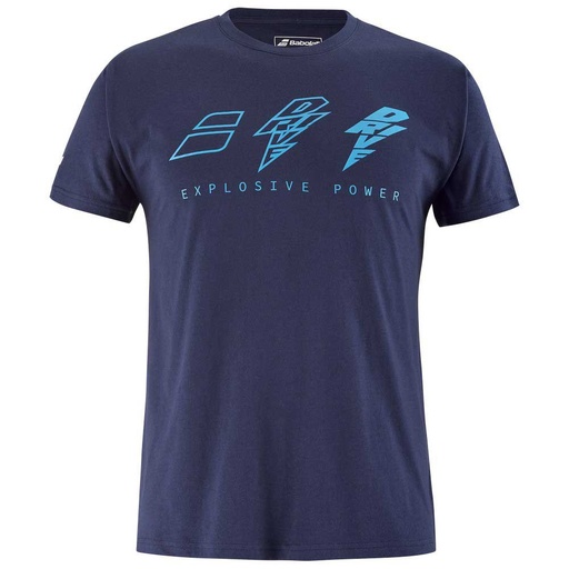 BABOLAT DRIVE COTTON TEE DARK BLUE