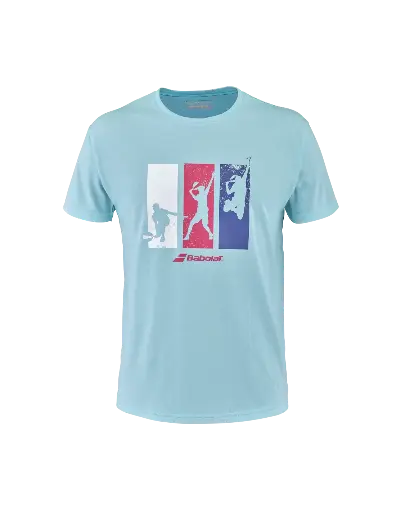 BABOLAT PADEL COTTON TEE ANGLE BLUE